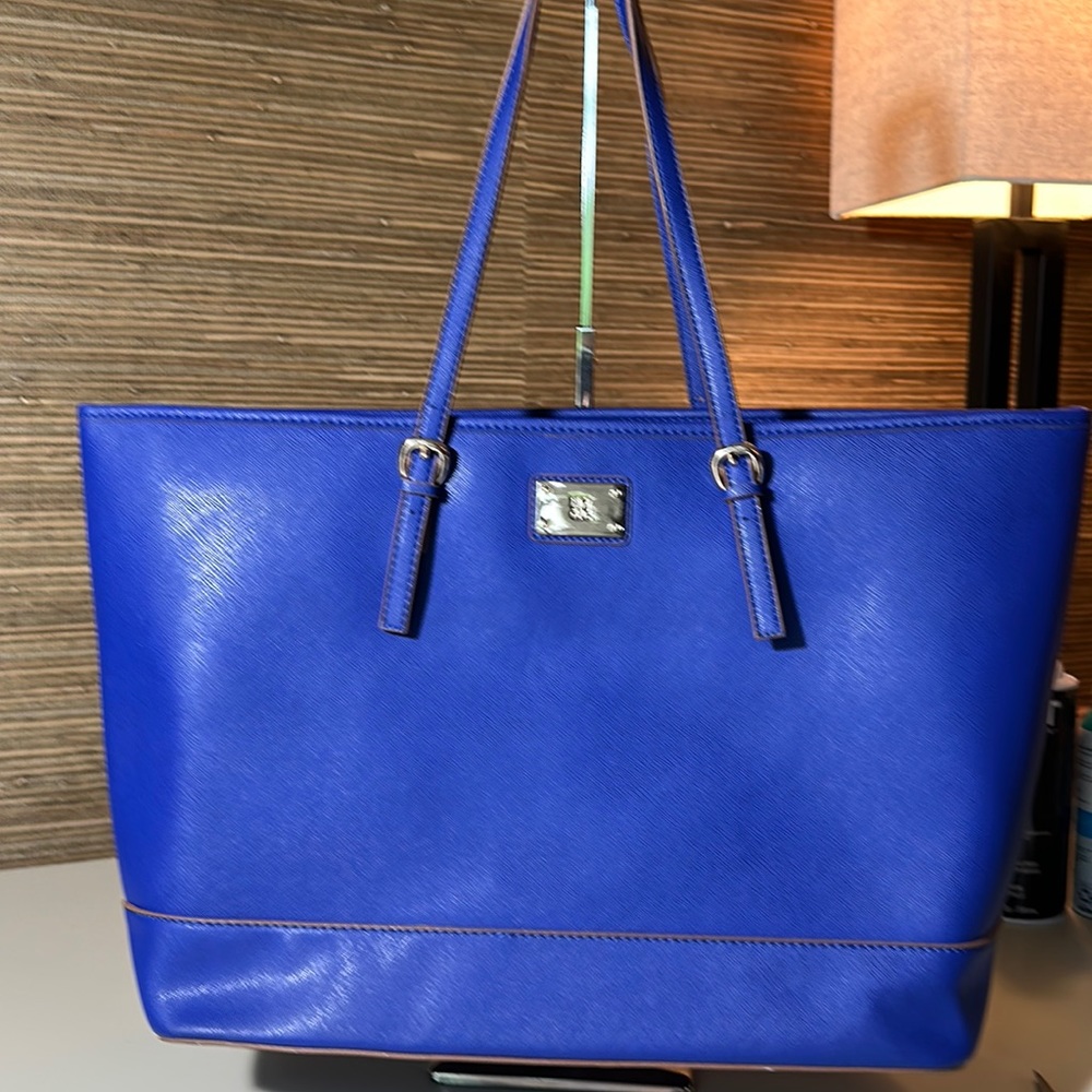 New York & Company Large Blue Tote Bag